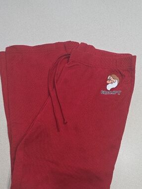 Grumpy Red Sweatpants - Character Lounge Bottoms. XL. Disney Pants.